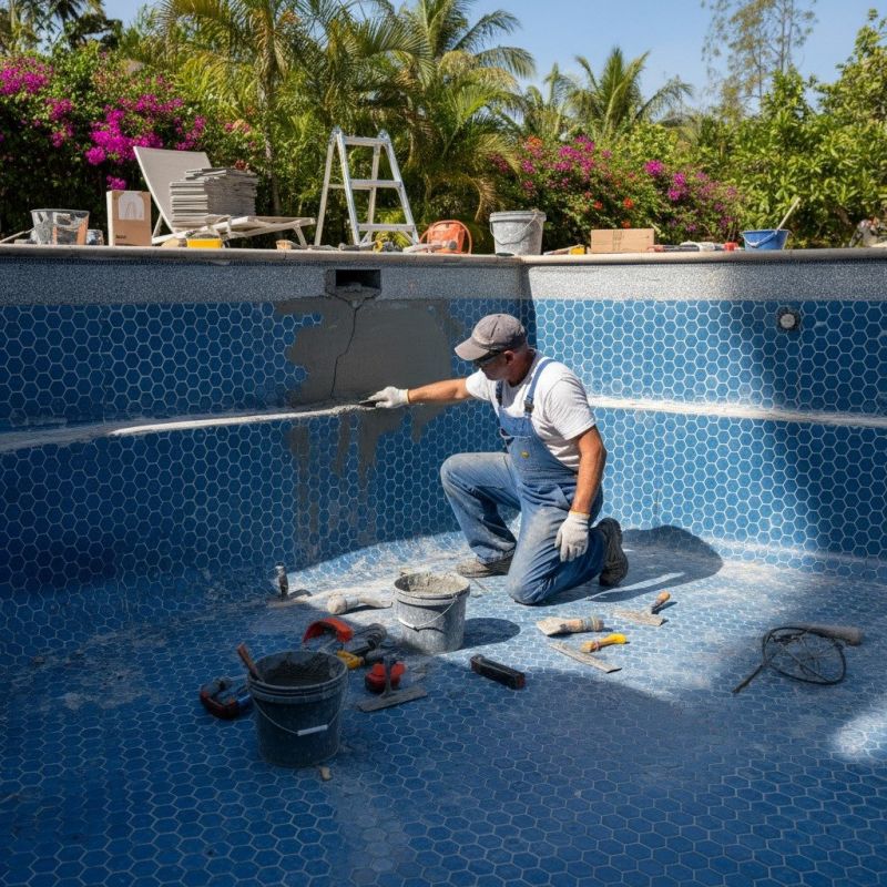 Pool Coping Repair